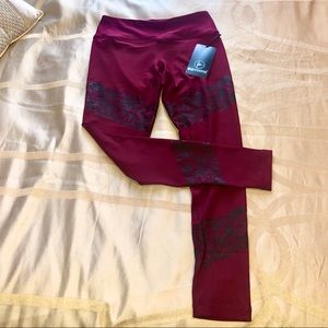High waisted brocade leggings